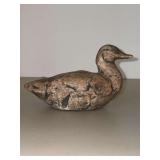 Signed Stan Langtwait Carved Stone Duck Sculpture…..6-1/2” long x 4” tall