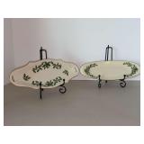 (2) Lenox Holiday Condiment Trays…..9-3/4” and 9”