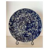 Bennington Potters Vermont Spatterware Blue plate…..9-1/2”D…..marked 1629