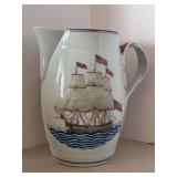 Mottahedeh U.S. Frigate Constitution Open Cider Jug…..9-1/4” tall