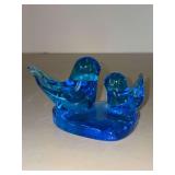 Signed (Leonard 2012) Terra Studios Handmade Original cobalt Bluebirds of Happiness….4-1/2” long x 2-3/4” tall and in original box