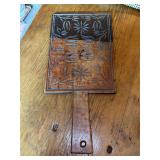 Antique wooden butter stamp or mould used for shaping and decorative embossing of butter…..7-7/8”w x 17-1/2” long