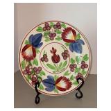 Antique Villeroy & Boch Spongeware Stick Spatter 9-1/4” Plate