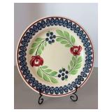 Societe Ceramique Maestricht Holland with Stick Spatter Floral design…..9-1/8”D