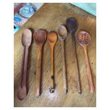 Grouping of vintage wooden spoons…..one is marked  Kellogg’s