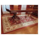 Beautiful Area Rug 6' x 9' red/ivory.