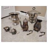 Vintage Silver Plate 15 pieces, see broken handles, most trays WM Rogers.