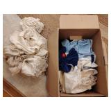 Kitchen/Dinning Linens, vintage and modern box