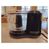 BLACK+DECKER electric food chopper, 1.5-Cup model (HC150B).