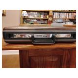 Vintage hard-shell Samsonite attaché case, 18' x 14' x 4'. Opens, combination must be 444.