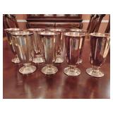 8 Silver Plate Goblets 6 1/4' T.