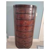 Lingerie Chest, Universal Furniture traditional, half circle, 7 drawers, 60' T x 30' W x 18' D.
