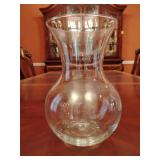 Sweetheart Glass Vase 9' T x 5 1/4' opening at top. Other contents not included.