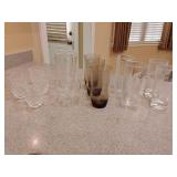 Drinking Glasses Mixed Vintage & New. 14 pieces.