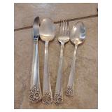 Silver plate Wm. Rogers & Son Pattern 'April' 38 pieces.