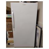 Frigidaire Commercial 14 cf. stand up freezer Model FFU14C3CW1, works, 59 1/2' T x 28' W x 30 3/4' D with handle.