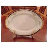 Sone China Serving Platter 12' L. Stunning Black & Gold pattern. Hand Painted. Made in Japan.