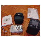 Kodak EasyShare DX6440 digital camera, with dock 6000, case and instructions, and a digital film scanner.