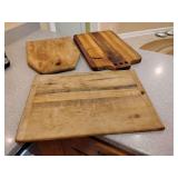 3 Wooden Cutting Boards