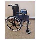 INVACARE 9000 XDT Wheelchair Like New, and 2 new seat cushions still in packaging.