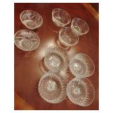9 Small fruit bowls 1 Serving bowl. 2 Anchor Hocking Prescut berry bowl, 3 Pyrex custard cup, 4 Arcoroc bowls Diamond Starburst pattern and the Arcoroc Diamobd Starburst Serving Bowl 3 3/4' T x 7 3/4'