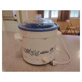 Vintage Rival Crock-Pot slow cooker featuring a retro floral design. Like new. Untested.