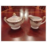 Sone China Cream & Sugar. Stunning Black & Gold pattern. Hand painted. Made in Japan