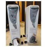 2 Pelonis 1,500-Watt Oil-Filled Radiant Electric Space Heater. Model HO-0218, like new condition.