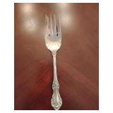 Sterling 'Wild Rose' pattern Serving Fork weighing 57 grams.