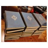 Antique collection of books titled 'The Pocket University'. 
This set typically consists of 26 volumes published by Nelson Doubleday, Inc. in the 1920s. 
The books feature dark covers with gold gilt p