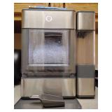 GE Profile Opal Nugget Ice Maker with a side tank, counter top model #OPAL01GENSS with ice machine cleaner. 17 1/4' T x 14 1/2' W x 19' D with removable tray.