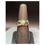 Heart Cut Opal-like stone Mom Ring…..size 6