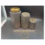 Grouping of bracelets…..cuffs, bangle and clasp….far left is brass, middle is Premier Designs