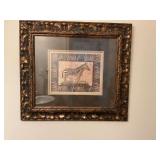 Beautifully framed and matted zebra picture matching lot number 109