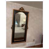 Beautiful Black and Gold beveled glass mirror. 35 1/2” x 72”.