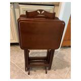 Very nice five piece TV tray set