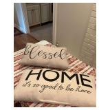 Two decorative pillows as shown