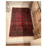 Red oriental wool rug 48” x 31”