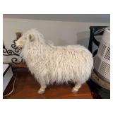 Wood and fur sheep. 21” x 10” x 19”￼