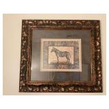Beautifully framed zebra picture measuring 31” x 28”. Matches lot number 110