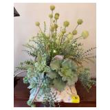 19”x 20”Floral arrangement on 10 1/2 inch wood base