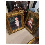 Three very pretty gold frames. One is 17 1/2“ x 21“ the other two are 16“ x 20“