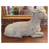 19”x 7 1/2“ magnesium white sheep. Small nick on ear as shown.