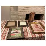 Various picture frames with a false Paris book