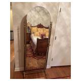 Brass Chevelle mirror 28“ x 70 1/2“ the legs are 16 inches wide
