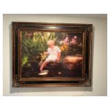 Beautiful black and gold picture frame 30” x 40”