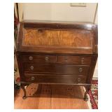 Antique Mahogany Secretary. 37“ x 20“ x 42“ drop leaf door is 14 inches.