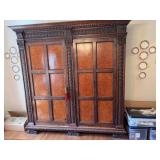 Early 19th century French travel wardrobe, French Baroque. This breaks down into several pieces as it has no nails 82“ x 25“ x 84“ contents not included