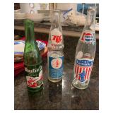 collectible Mountain Dew, RC and Pepsi bottle