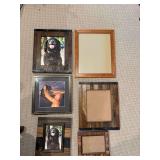 Various sized wood picture frames